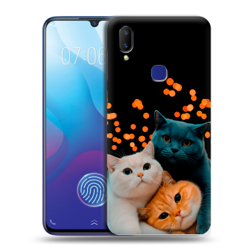 Пластиковый чехол на Vivo V11i с принтом Кошки Пластиковый чехол на Vivo V11i с принтом Кошки