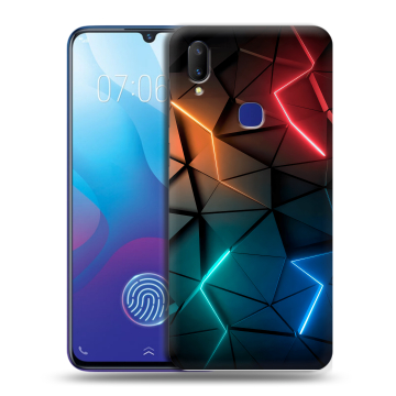 Пластиковый чехол на Vivo V11i с принтом Абстракция неон Пластиковый чехол на Vivo V11i с принтом Абстракция неон