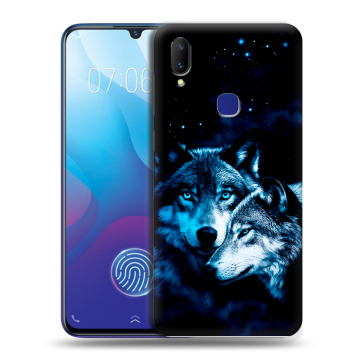 Пластиковый чехол на Vivo V11i с принтом Волки Пластиковый чехол на Vivo V11i с принтом Волки