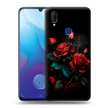 Пластиковый чехол на Vivo V11i с принтом Розы красные