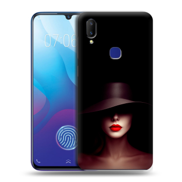 Пластиковый чехол на Vivo V11i с принтом Девушка в шляпе