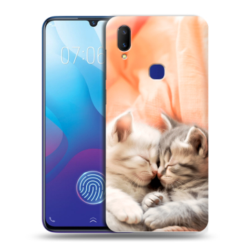 Пластиковый чехол на Vivo V11i с принтом Котята