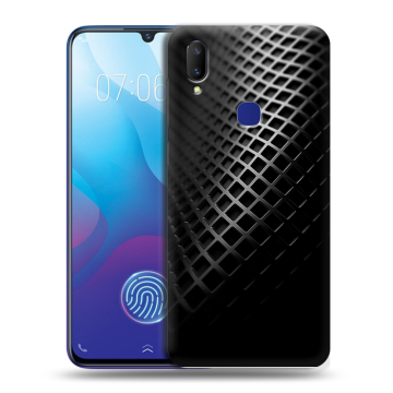 Пластиковый чехол на Vivo V11i с принтом Текстура металла