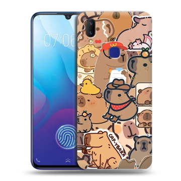 Пластиковый чехол на Vivo V11i с принтом капибара
