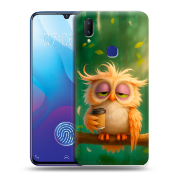Пластиковый чехол на Vivo V11i с принтом сова
