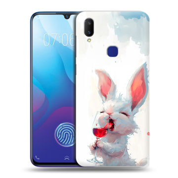 Пластиковый чехол на Vivo V11i с принтом кролик зайчик