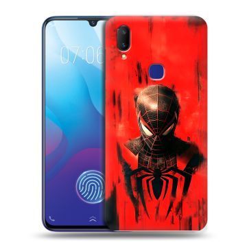 Пластиковый чехол на Vivo V11i с принтом человек паук spiderman