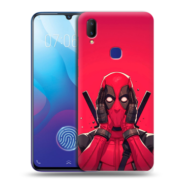 Пластиковый чехол на Vivo V11i с принтом Дедпул Deadpool