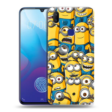 Пластиковый чехол на Vivo V11i с принтом Миньоны