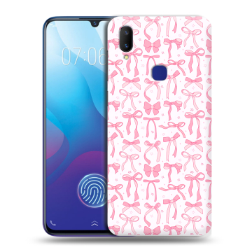 Пластиковый чехол на Vivo V11i с принтом Розовые бантики