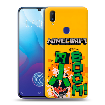 Пластиковый чехол на Vivo V11i с принтом Майнкрафт Minecraft
