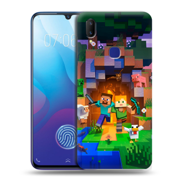 Пластиковый чехол на Vivo V11i с принтом Майнкрафт Minecraft Пластиковый чехол на Vivo V11i с принтом Майнкрафт Minecraft