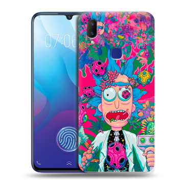 Пластиковый чехол на Vivo V11i с принтом Рик и Морти Rick Morty