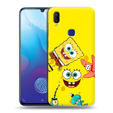 Пластиковый чехол на Vivo V11i с принтом Спанч боб Спанчбоб