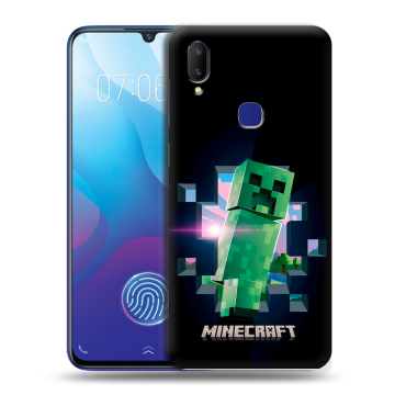 Пластиковый чехол на Vivo V11i с принтом Майнкрафт Minecraft
