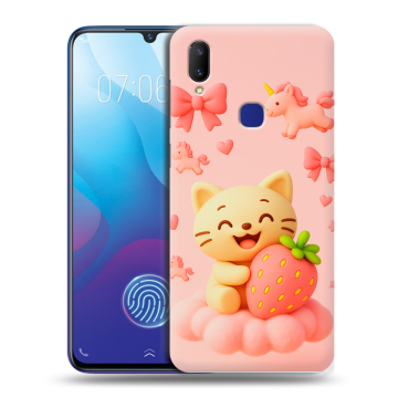 Пластиковый чехол на Vivo V11i с принтом для девочек