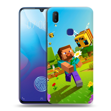 Пластиковый чехол на Vivo V11i с принтом Майнкрафт Minecraft