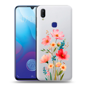 Пластиковый чехол на Vivo V11i с принтом Цветы