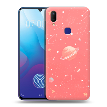 Пластиковый чехол на Vivo V11i с принтом Розовый космос