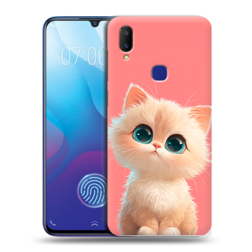 Пластиковый чехол на Vivo V11i с принтом Розовый котенок