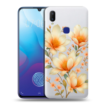 Пластиковый чехол на Vivo V11i с принтом Цветы