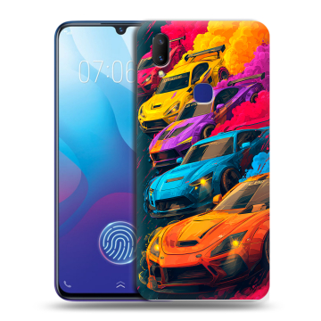 Пластиковый чехол на Vivo V11i с принтом Тачки
