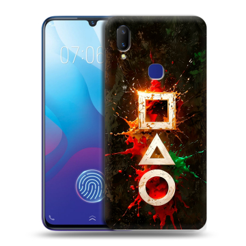 Пластиковый чехол на Vivo V11i с принтом Squid Game Игра кальмара