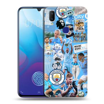 Пластиковый чехол на Vivo V11i с принтом Man City Манчестер Сити