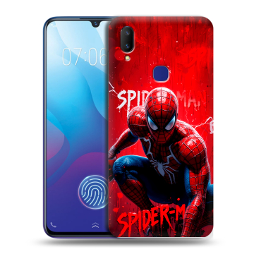 Пластиковый чехол на Vivo V11i с принтом Spiderman Человек паук Пластиковый чехол на Vivo V11i с принтом Spiderman Человек паук