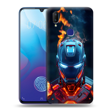 Пластиковый чехол на Vivo V11i с принтом IronMan Железный человек