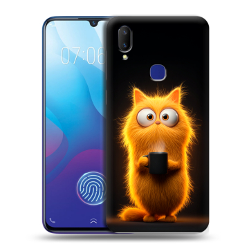 Пластиковый чехол на Vivo V11i с принтом Смешной кот