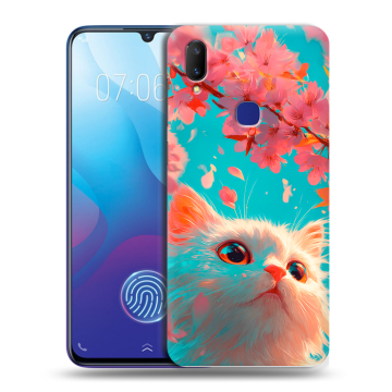 Пластиковый чехол на Vivo V11i с принтом Красивый кот