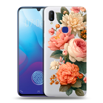Пластиковый чехол на Vivo V11i с принтом цветы