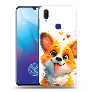 Пластиковый чехол на Vivo V11i с принтом корги