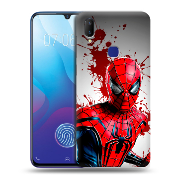 Пластиковый чехол на Vivo V11i с принтом Spiderman Человек паук