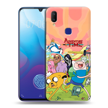 Пластиковый чехол на Vivo V11i с принтом Adventure time Время приключений