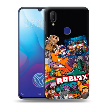 Пластиковый чехол на Vivo V11i с принтом Roblox Роблокс