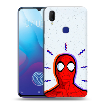 Пластиковый чехол на Vivo V11i с принтом Spiderman Человек паук
