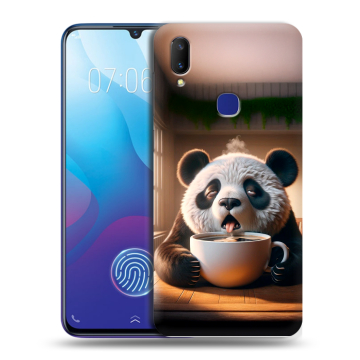Пластиковый чехол на Vivo V11i с принтом смешная панда