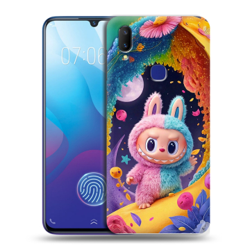 Пластиковый чехол на Vivo V11i с принтом Labubu Лабубу