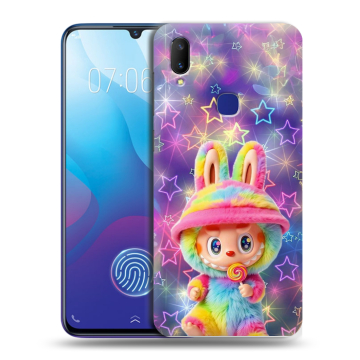 Пластиковый чехол на Vivo V11i с принтом Labubu Лабубу
