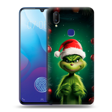 Пластиковый чехол на Vivo V11i с принтом Гринч Новый год Рождество