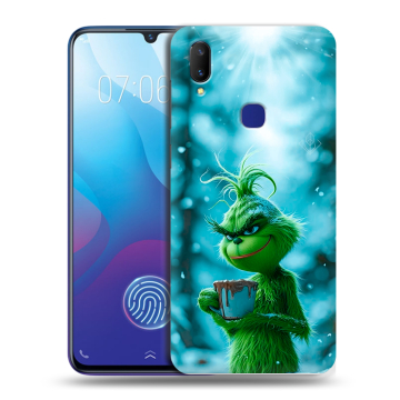 Пластиковый чехол на Vivo V11i с принтом Новый год гринч