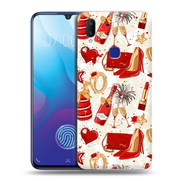 Пластиковый чехол на Vivo V11i с принтом Новый год