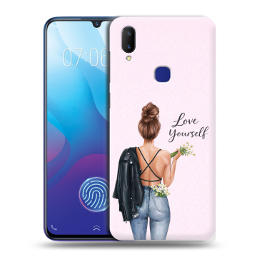 Пластиковый чехол на Vivo V11i с принтом женский