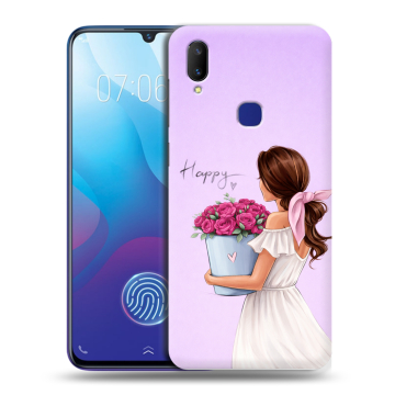 Пластиковый чехол на Vivo V11i с принтом женский