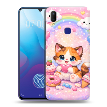 Пластиковый чехол на Vivo V11i с принтом для девочек