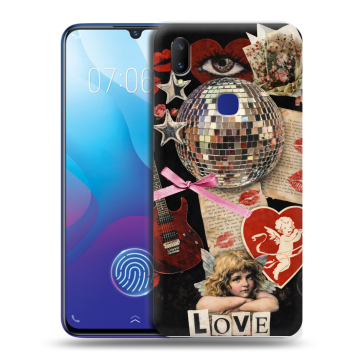 Пластиковый чехол на Vivo V11i с принтом для девочек