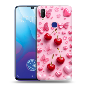 Пластиковый чехол на Vivo V11i с принтом для девочек