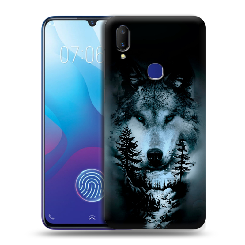 Пластиковый чехол на Vivo V11i с принтом Лесной волк Пластиковый чехол на Vivo V11i с принтом Лесной волк